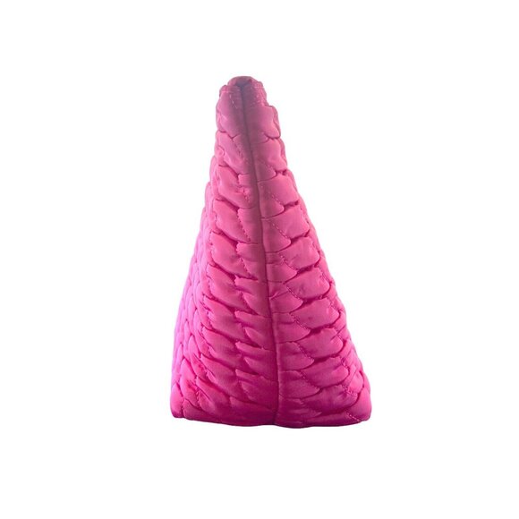 Juicy Couture Hot Pink Quilted Large Wedge Cosmetic Makeup Bag NWT - Picture 5 of 5